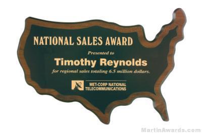 USA Shaped Plaque 1