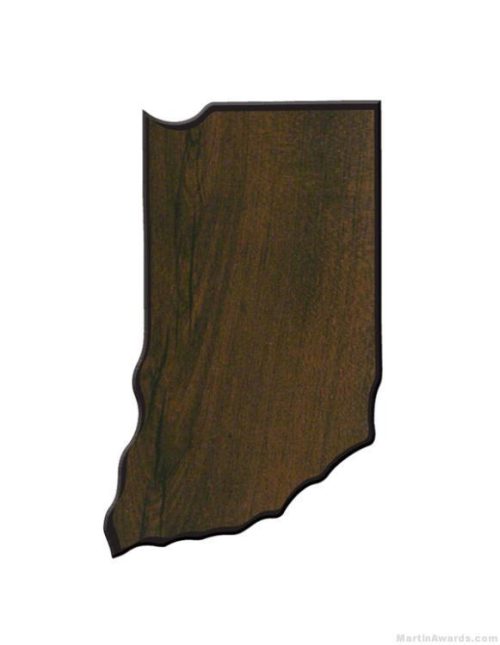 Indiana State Shaped Plaque 1