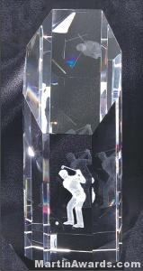 Crystal Glass Awards – 3″ x 8 1/2″ Genuine Prism Optical 1