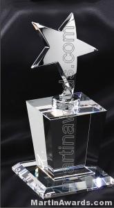 Crystal Glass Awards – 4″ x 8″ Genuine Prism Optical With Base 1
