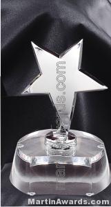 Crystal Glass Awards – 4 1/4″ x 5 3/4″ Genuine Prism Optical With Base 1