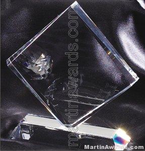 Crystal Glass Awards – 5″ x 6″ Genuine Prism Optical Crystal 1