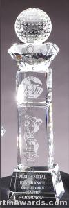 Crystal Glass Awards – 3 1/4″ x 12″ Genuine Prism Optical Crystal 1