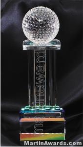 4″ x 2 3/4″ x 11 1/2″ Prismatic Golf Prism Optical Crystal Glass 1
