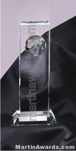 4″ x 9 1/2″ Genuine Prism Optical Crystal Glass Awards 1