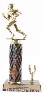 Wood Single Column Football With 1 Eagle Trophy 1