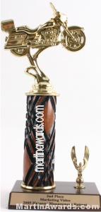 Wood Single Column Road Motorcycle With 1 Eagle Trophy 1