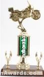 Green Single Column Road Motorcycle With 2 Eagles Trophy 1