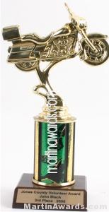Green Single Column Road Motorcycle Trophy 1