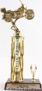 Gold Single Column Road Motorcycle With 1 Eagle Trophy 1