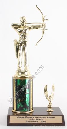 Green Single Column Male Archer With 1 Eagle Trophy 1