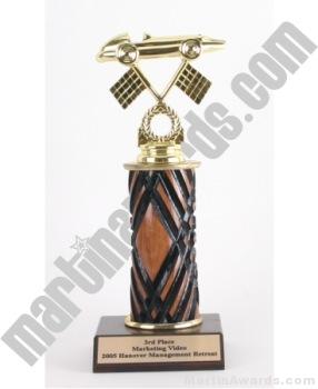 Wood Single Column Pinewood Derby Car Trophy 1