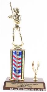 Red/White/Blue Single Column Female Softball With 1 Eagle Trophy 1