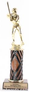 Wood Single Column Male Baseball Trophy 1