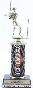 Wood Single Column Male T-Ball Trophy 1