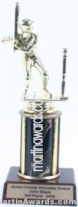 Black Single Column Male T-Ball Trophy 1