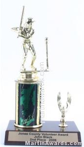 Green Single Column Female T-Ball With 1 Eagle Trophy 1