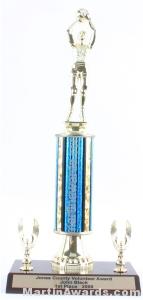 Blue Single Column Female Basketball With 2 Eagle Trophy 1