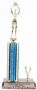 Blue Single Column Female Basketball With 1 Eagle Trophy 1