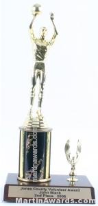 Black Single Column Male Basketball With 1 Eagle Trophy 1