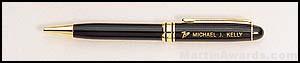Black Euro Pen with Gold Trim 1
