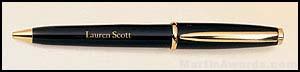Black Brass Pen with Gold Trim 1