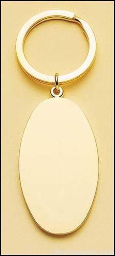 Oval Brass Key Ring 1