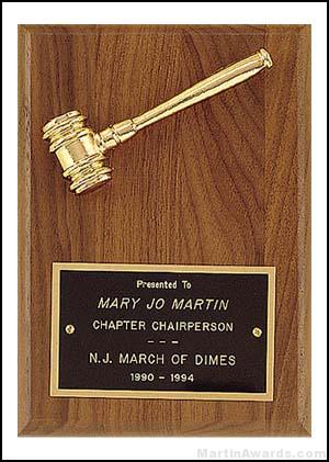 Plaque – Metal Goldtone Gavel Awards 1