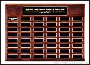 Plaque – Solid American Walnut Perpetual Plaques with Extra Large Individual Plates 1