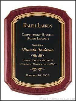 Rosewood Piano-Finish Plaques with Florentine Border 1