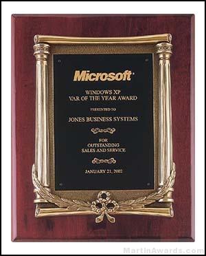 Plaque – Rosewood Piano Finish Plaques with Antique Bronze Frame Border 1