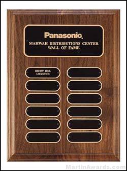 Plaque – Walnut Perpetual Plaques with Oval Plates 1