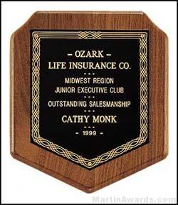 Plaque – American Walnut Camelot Style Plaques 1
