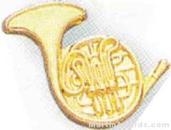 3/4″ French Horn Lapel Pin 1
