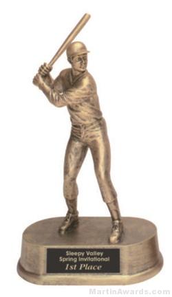 Male Baseball Gold Resin Trophy 1