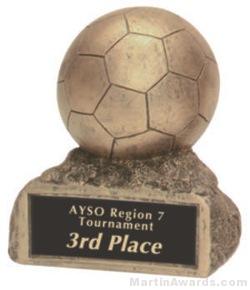 Soccer On Base Gold Resin Trophy 1
