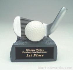 White/Silver Baseball On Base Gold Resin Trophy 1