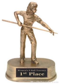 Female Pool Gold Resin Trophies 1