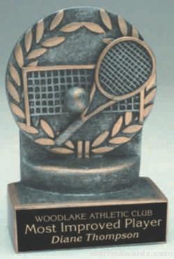 Tennis Wreath Resin Trophies 1