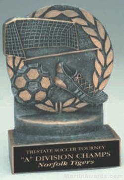 Soccer Wreath Resin Trophy 1