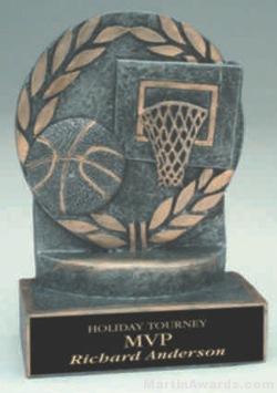 Basketball Wreath Resin Trophy 1