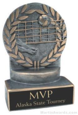 Volleyball Wreath Resin Trophy 1