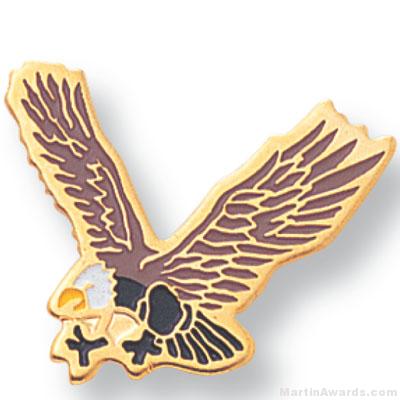 3/4″ Eagle Mascot Lapel Pin 1