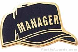 1″ Etched Manager Chenille Letter Pin 1