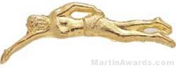 1 1/2″ Male Swimmer Chenille Letter Insert Pins 1