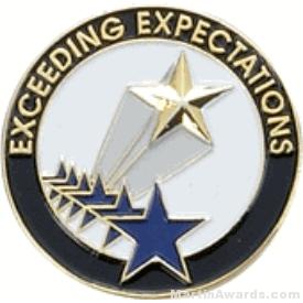 Exceeding Expectations Award Lapel Pin 1