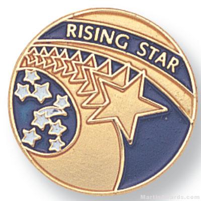 3/4″ Rising Star Lapel Pin 1