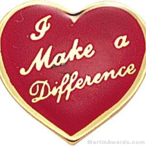 5/8″ I Make A Difference Heart Custom Lapel Pins 1