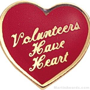 5/8″ Volunteers Have Heart Custom Lapel Pins 1