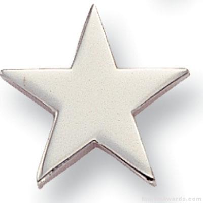5/8″ Silver Star Lapel Pin 1